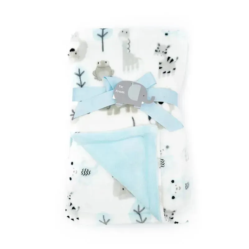 Forever Baby Baby Blanket Blue Safari