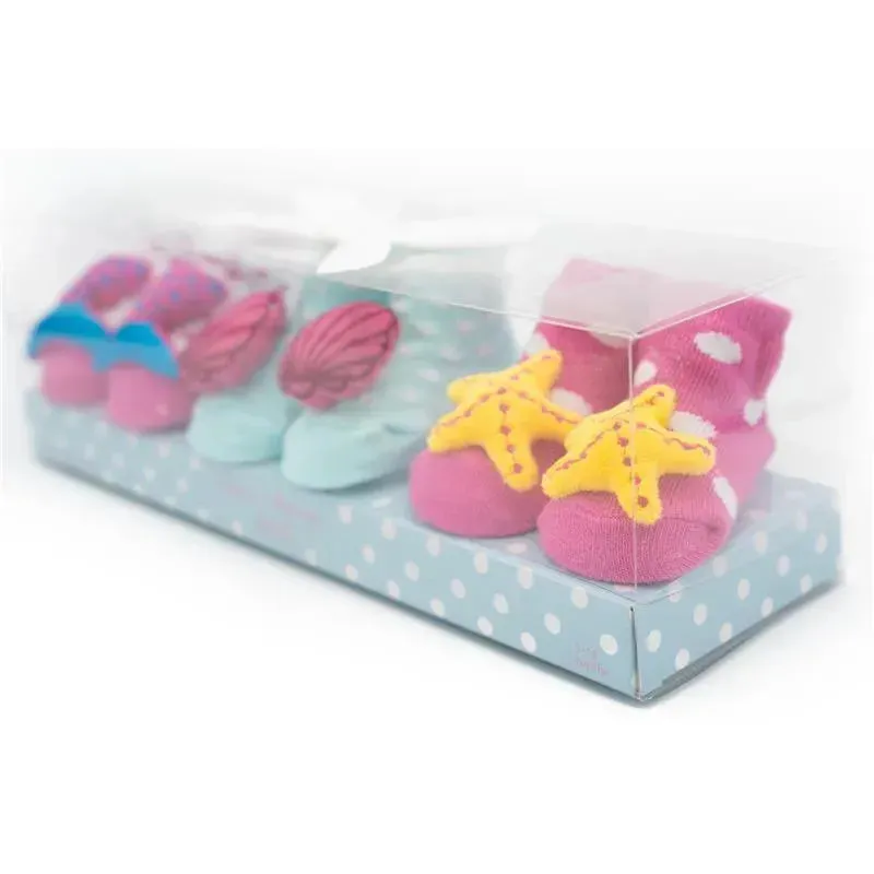 Forever Baby Girls Rattle Socks Mermaid - Image 3
