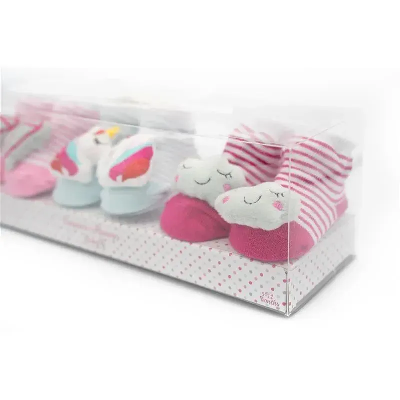 Forever Baby Girls Rattle Socks Unicorn - Image 3