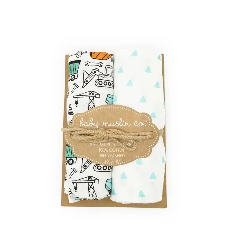 Forever Baby Muslin Swaddle Blankets Truck - Image 2