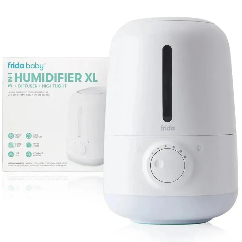 Fridababy - 3-in-1 XL Cool Mist Humidifier for Large Rooms + Diffuser, Nightlight