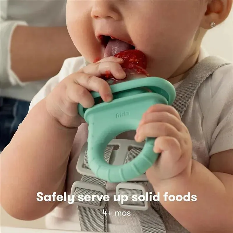 Fridababy - Push Pop Feeder, Baby Fruit Feeder, 3 Count, Teal - Image 4