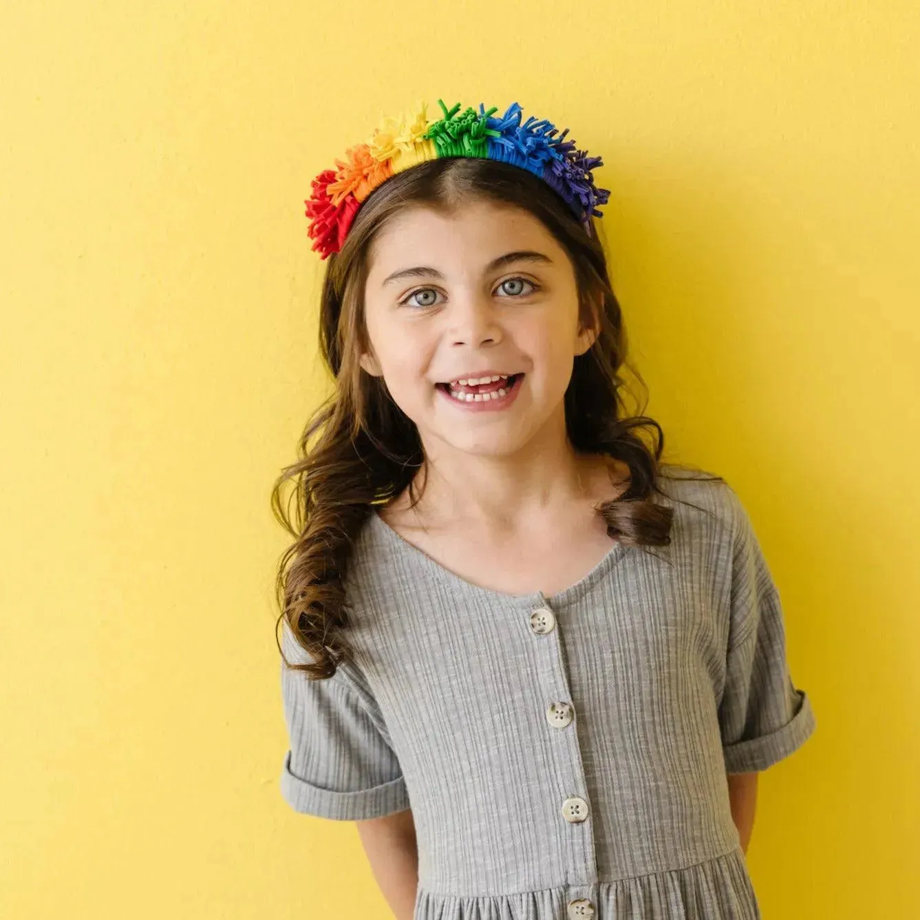FRINGE HARD HEADBAND: primary rainbow - Image 2