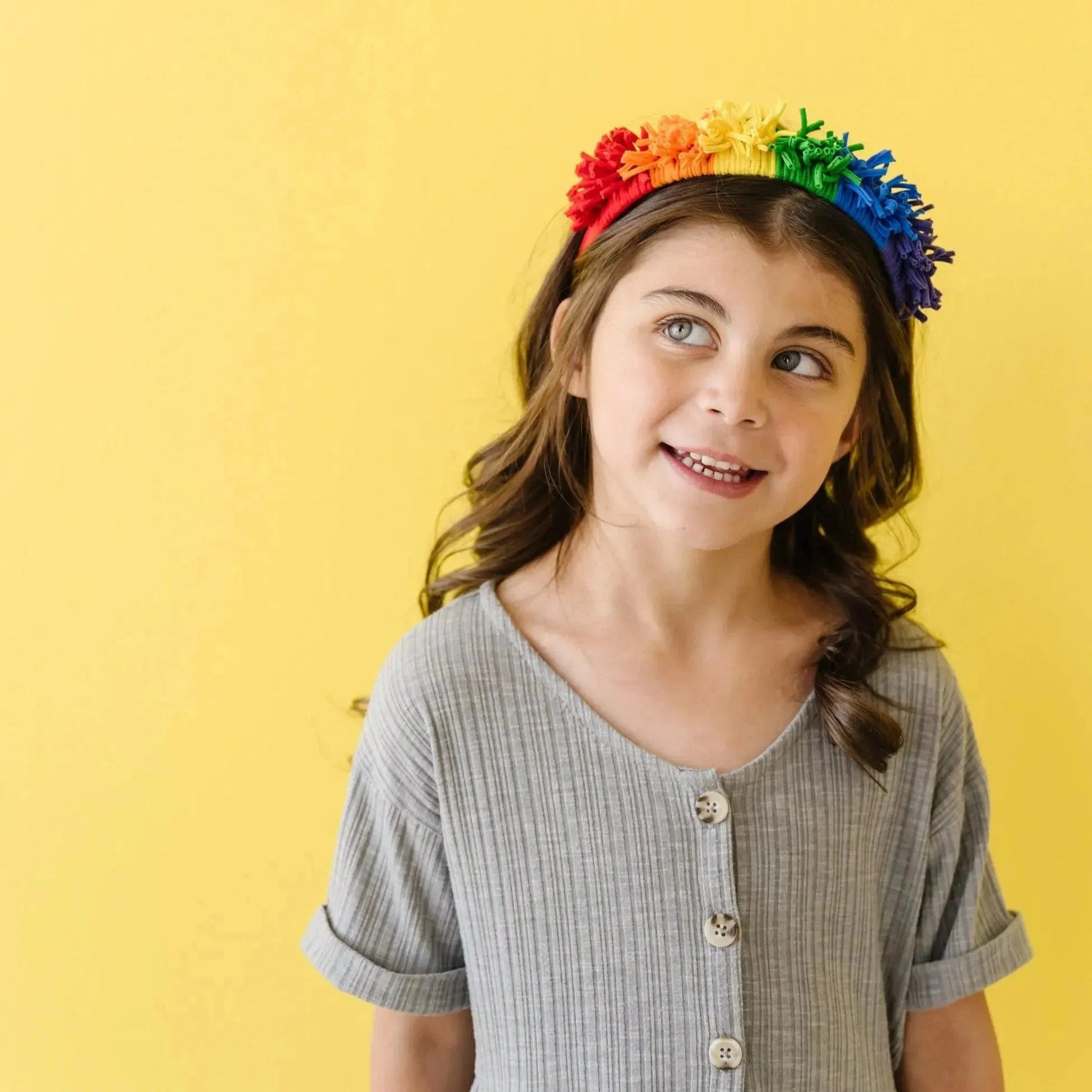 FRINGE HARD HEADBAND: primary rainbow - Image 4