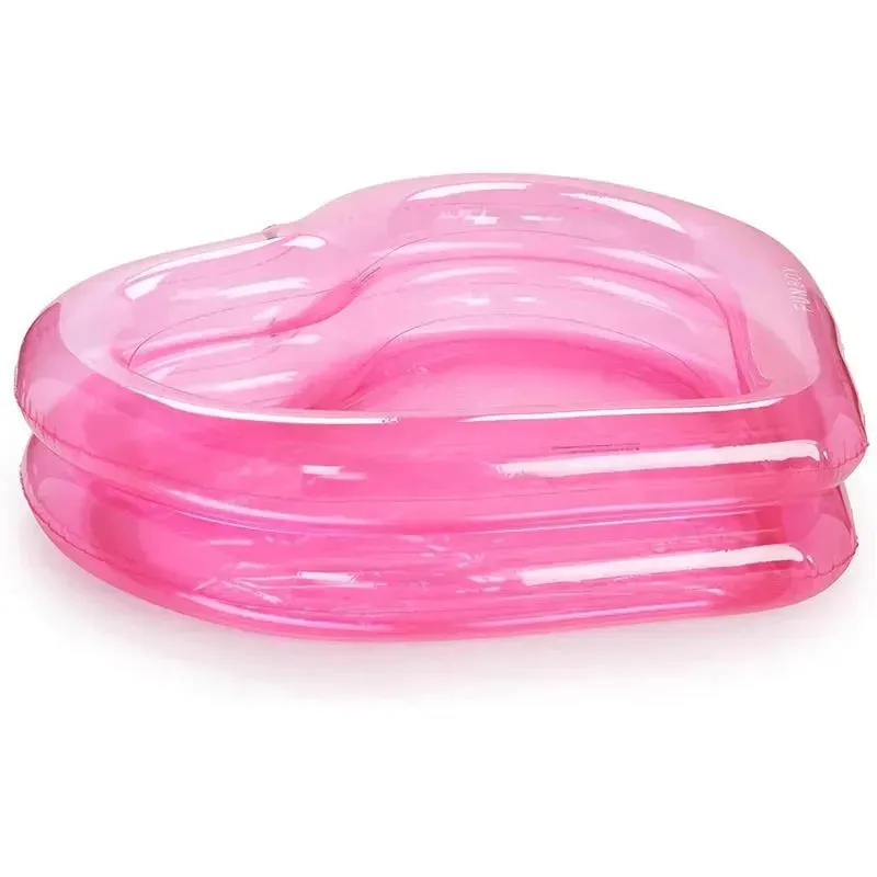 Funboy - Giant Inflatable Luxury Clear Pink Heart Kiddie Pool - Image 3