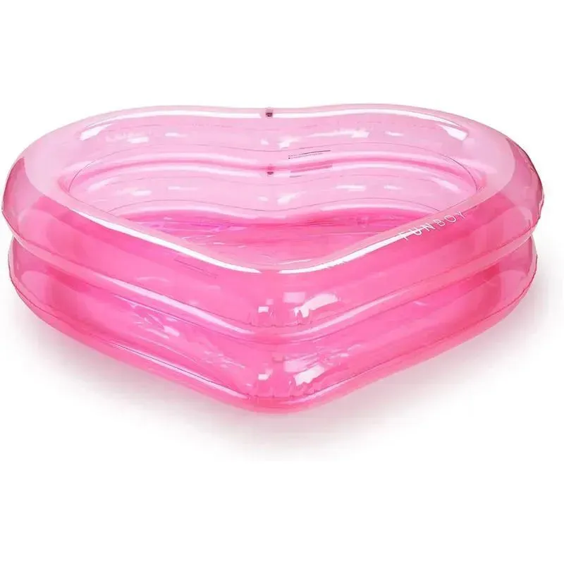 Funboy - Giant Inflatable Luxury Clear Pink Heart Kiddie Pool - Image 4