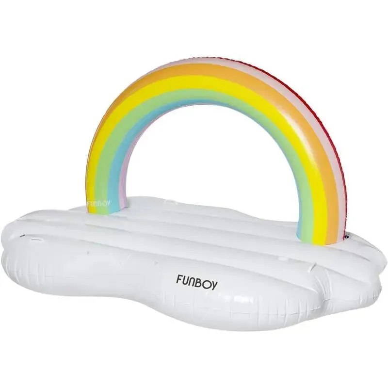 Funboy - Giant Inflatable Luxury Rainbow Cloud Island Daybed Pool Float