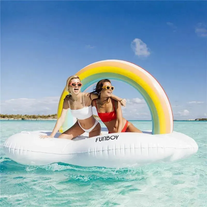 Funboy - Giant Inflatable Luxury Rainbow Cloud Island Daybed Pool Float - Image 2