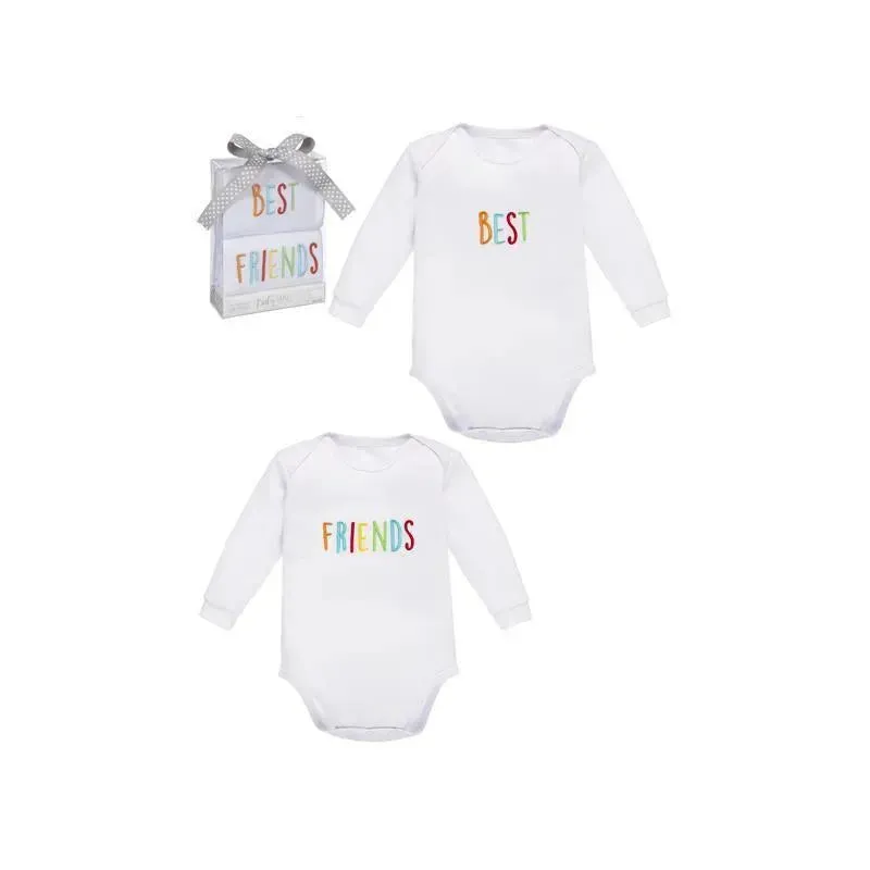 Ganz Best/Friends Twins Diaper Shirt Set, 3-6M