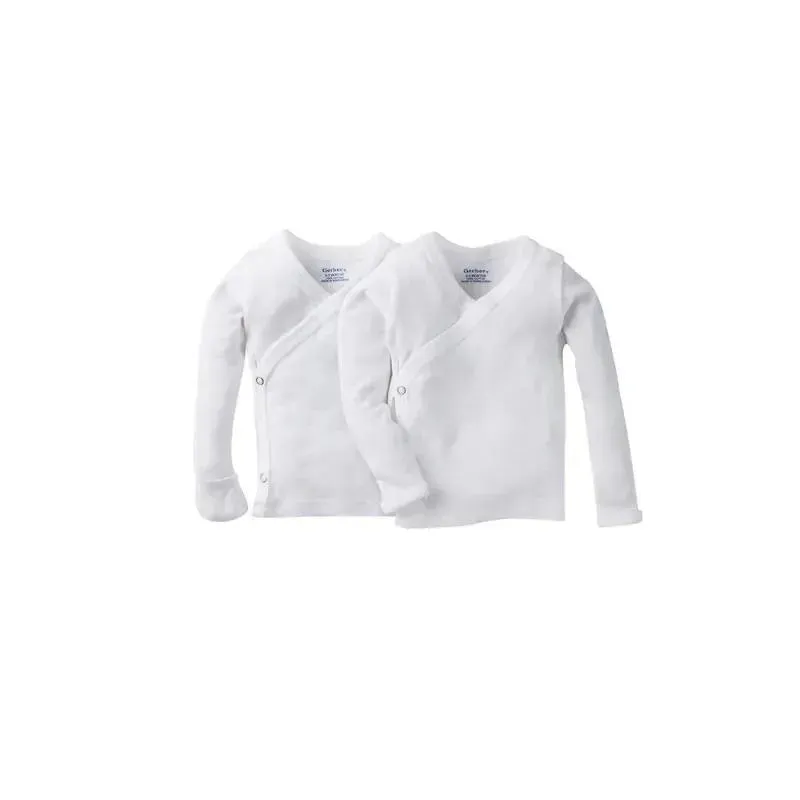 Gerber 2 Pack Long Sleeve Side -Snap Shirts