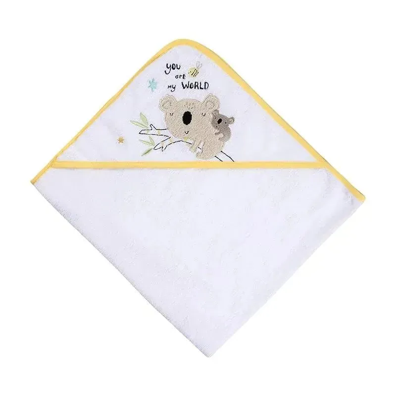 Gerber - 2Pk Terry Hooded Towels, Neutral Little Animals - Image 6