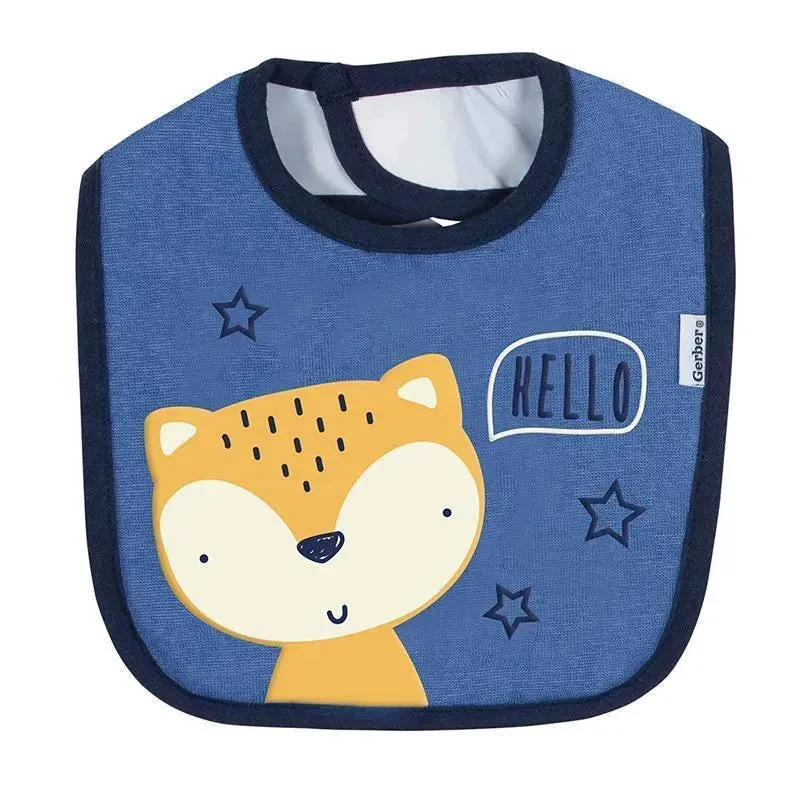 Gerber - 3 PK Terry Bib Boy, Fox, One Size - Image 2
