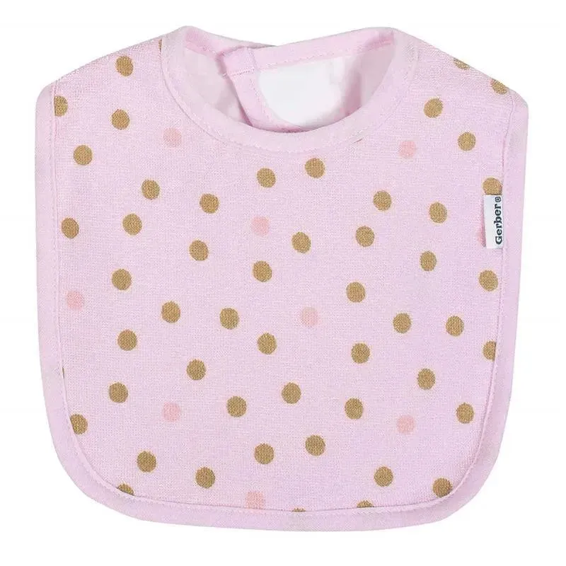 Gerber - 3 PK Terry Bib Girl, Castle, One Size - Image 4