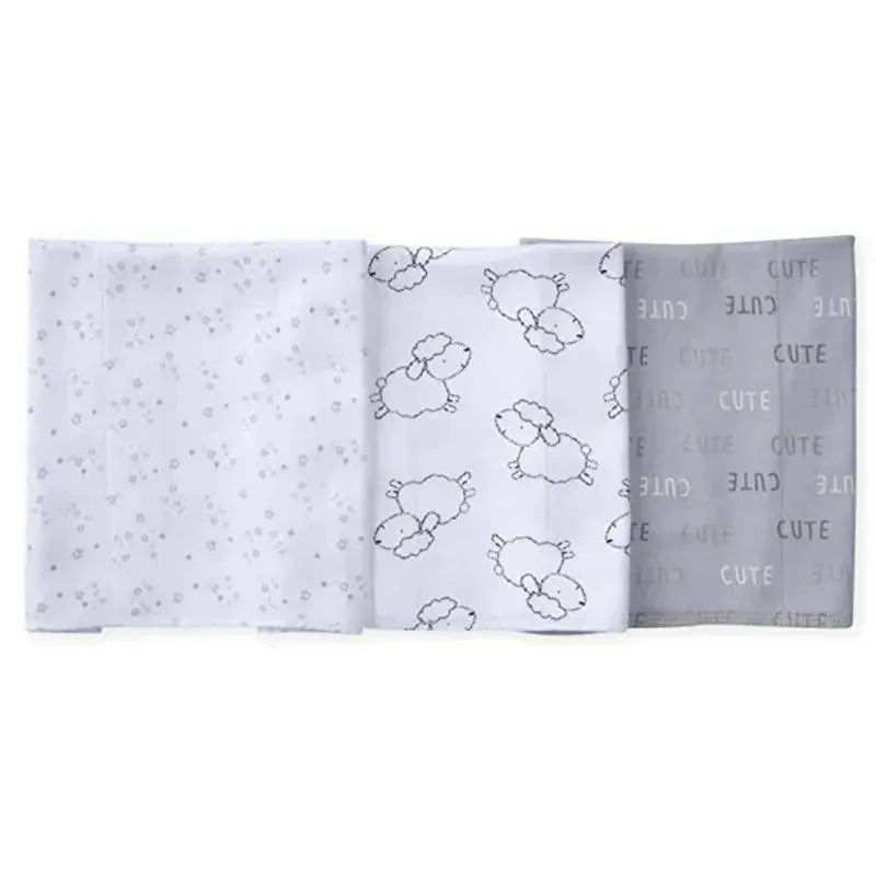 Gerber 3pk Lamb Burping Cloths For Babies