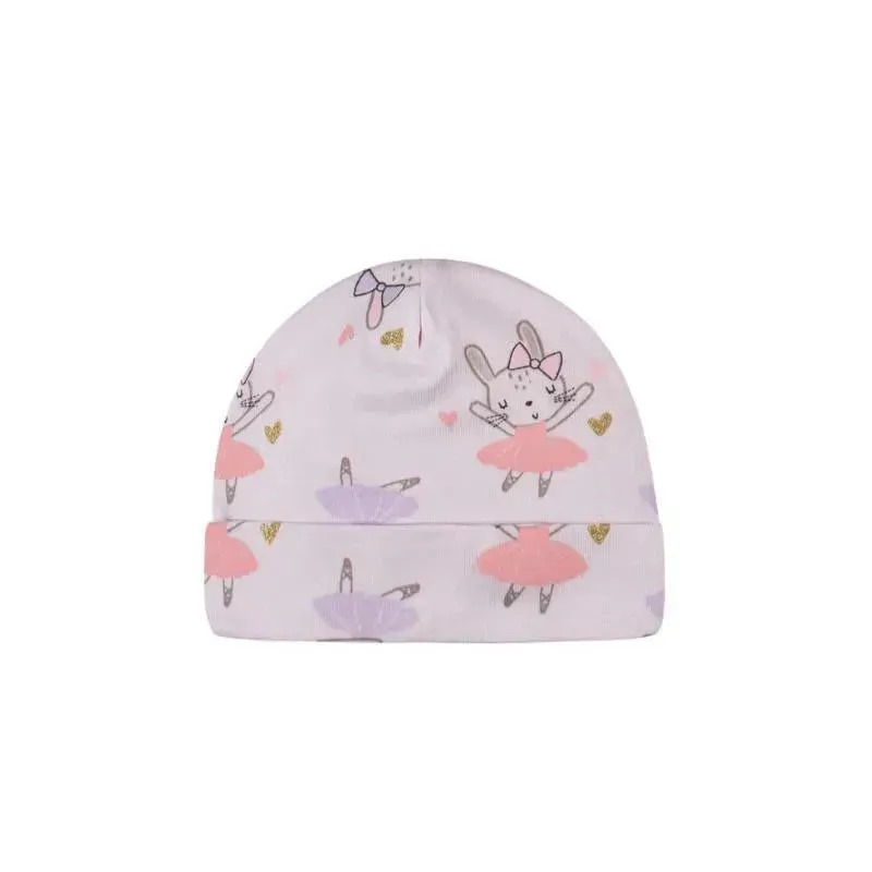 Gerber 4 Pack Baby Girls Bunny Ballerina Caps - Image 4