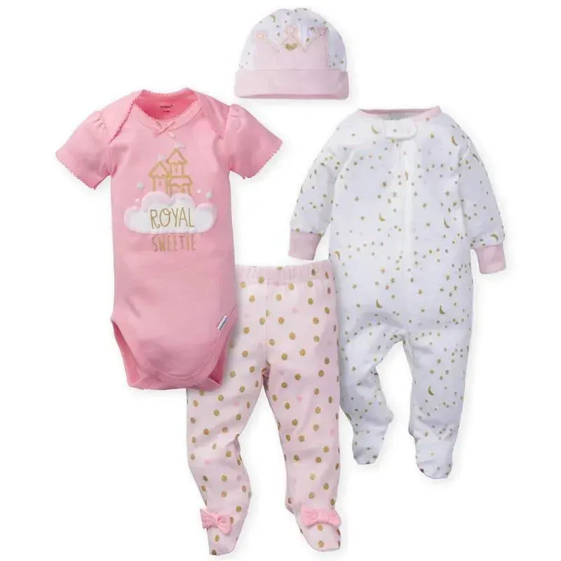 Gerber - 4-Piece Girls Princess Castle Take-Me-Home Set, Pink
