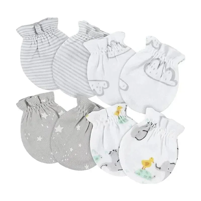 Gerber - 4Pk Baby Animals Mitten Neutral, 0/3M
