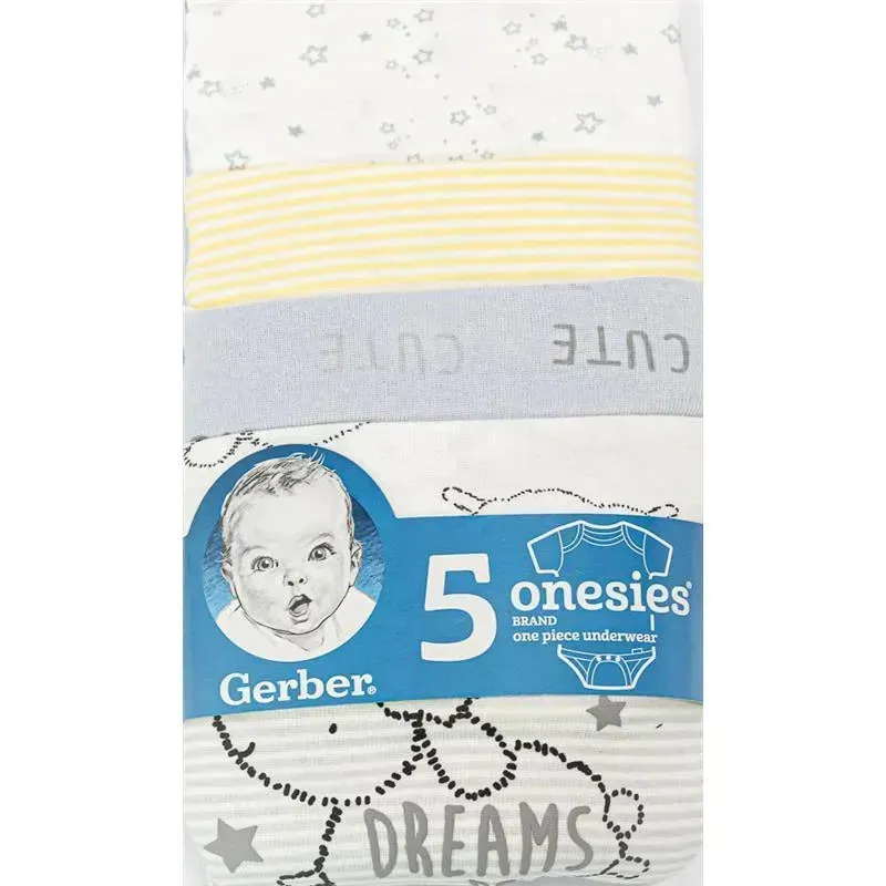 Gerber 5pk Animal Baby Girl Onesies - Image 3