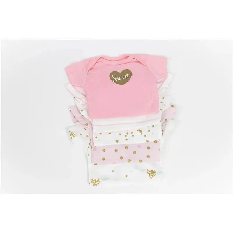 Gerber 5pk Castle Baby Girl Onesies - Image 3