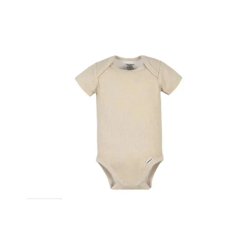 Gerber - 5Pk Short Sleeve Onesies Boy Jungle, 3/6M - Image 6