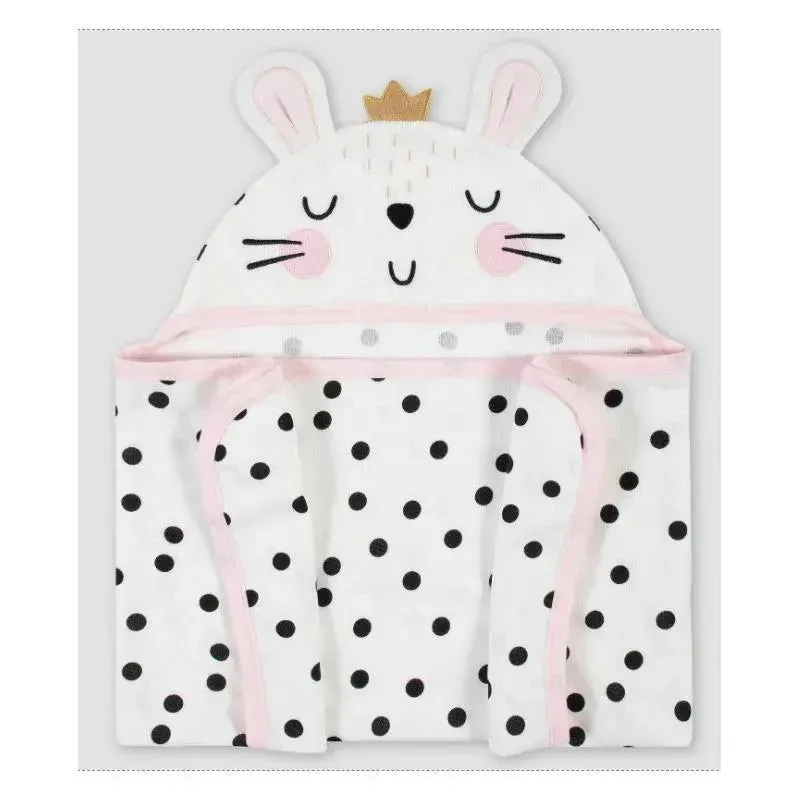 Gerber Baby Girls'Bunny Hooded Bath Wrap