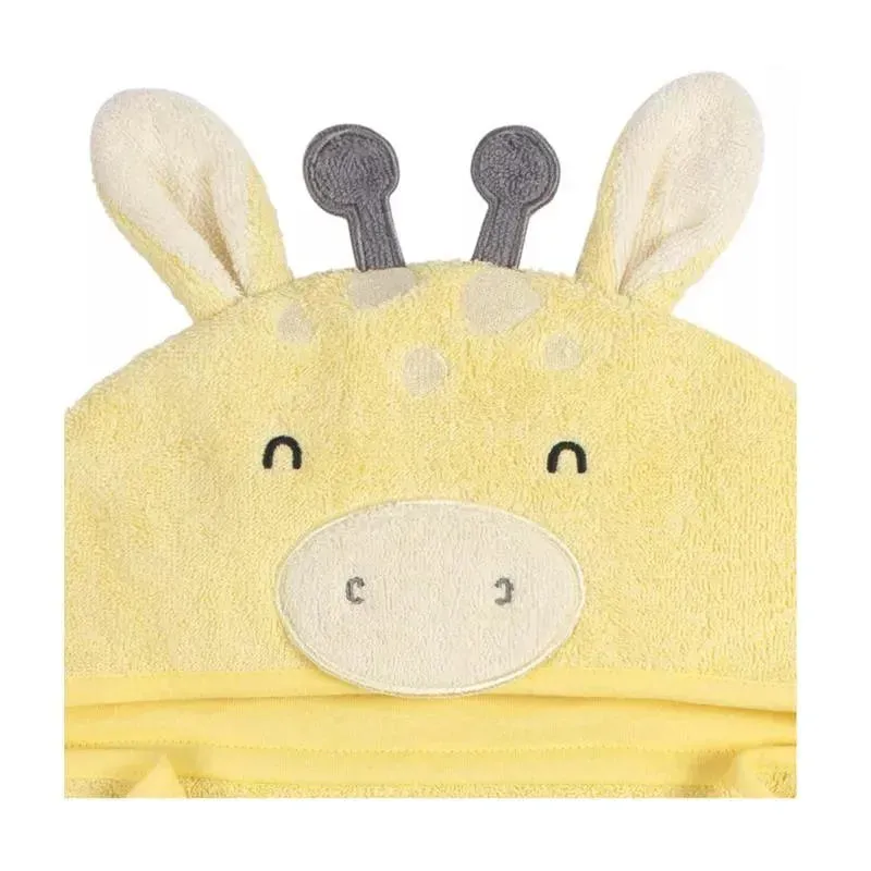 Gerber - Baby Hooded Bath Towel & Washcloths, Giraffe - Image 4