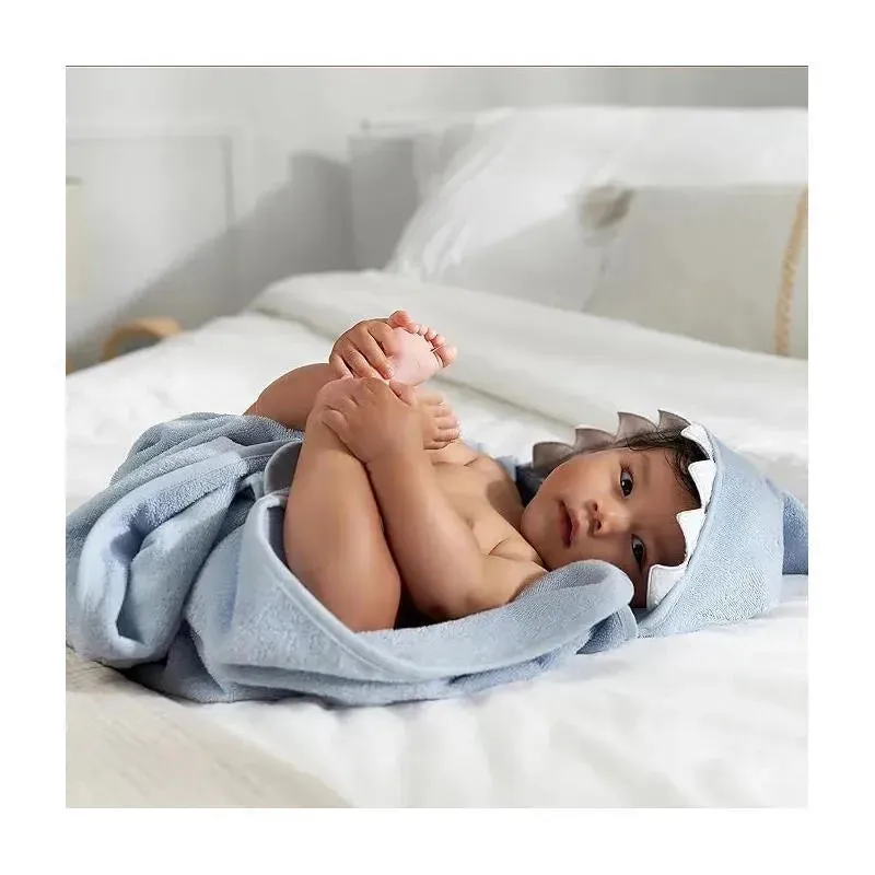 Gerber - Baby Hooded Bath Towel & Washcloths, Shark - Image 2