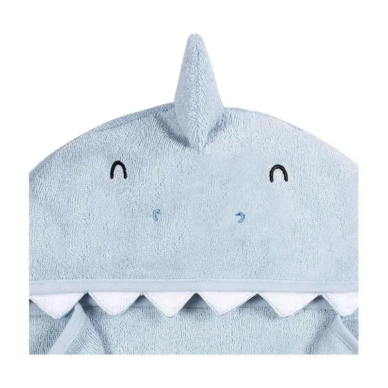 Gerber - Baby Hooded Bath Towel & Washcloths, Shark - Image 7