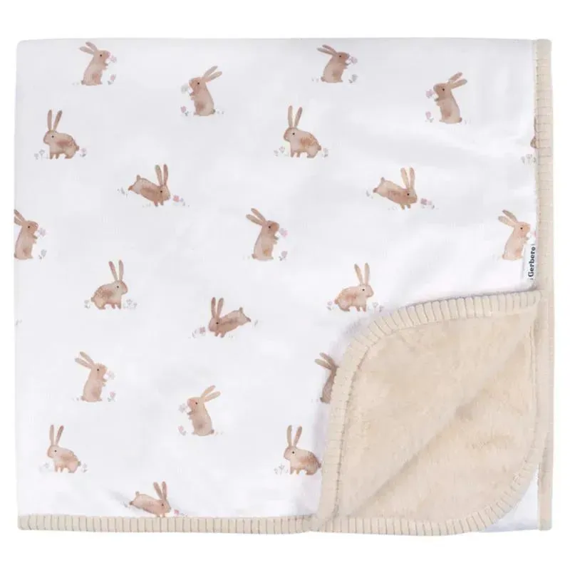 Gerber Bedding - 1Pk 2Ply Plush Blanket, Bunny