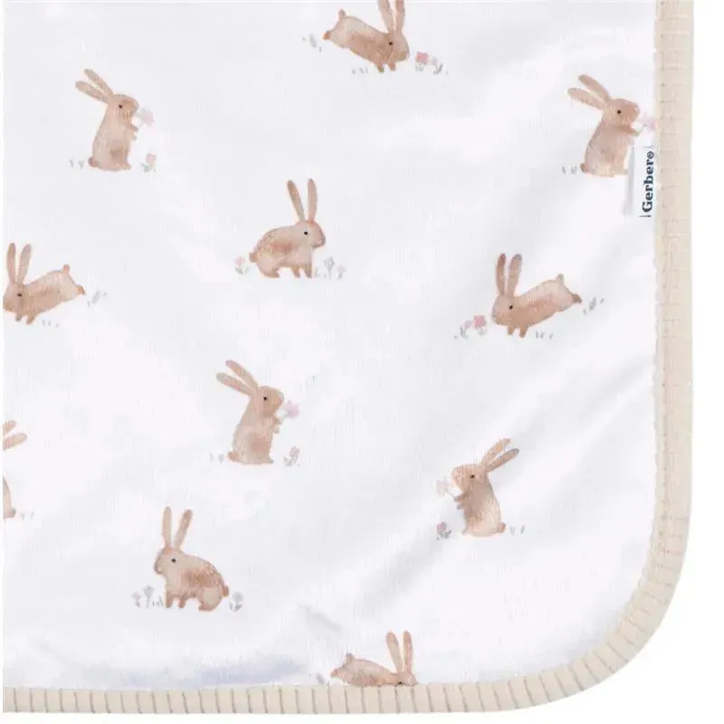 Gerber Bedding - 1Pk 2Ply Plush Blanket, Bunny - Image 3