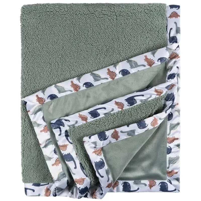 Gerber Bedding - 1Pk 2Ply Plush Blanket, Dino Time