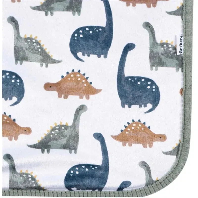 Gerber Bedding - 1Pk 2Ply Plush Blanket, Dino Time - Image 3