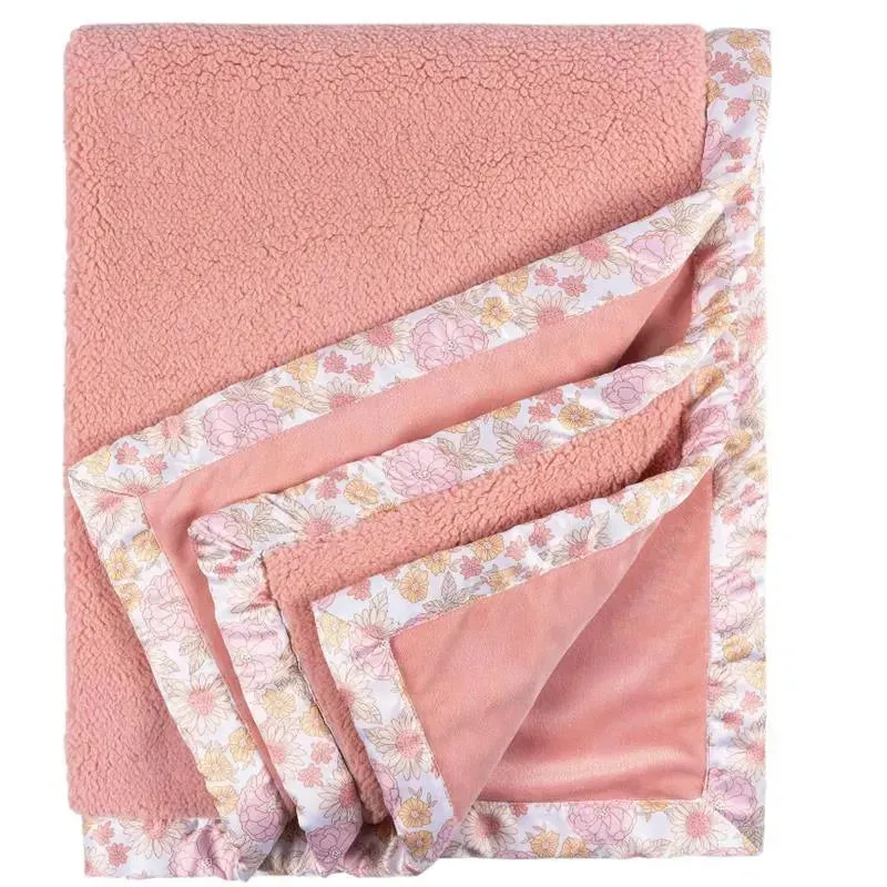 Gerber Bedding - 1Pk 2Ply Plush Blanket, Girl Retro Floral