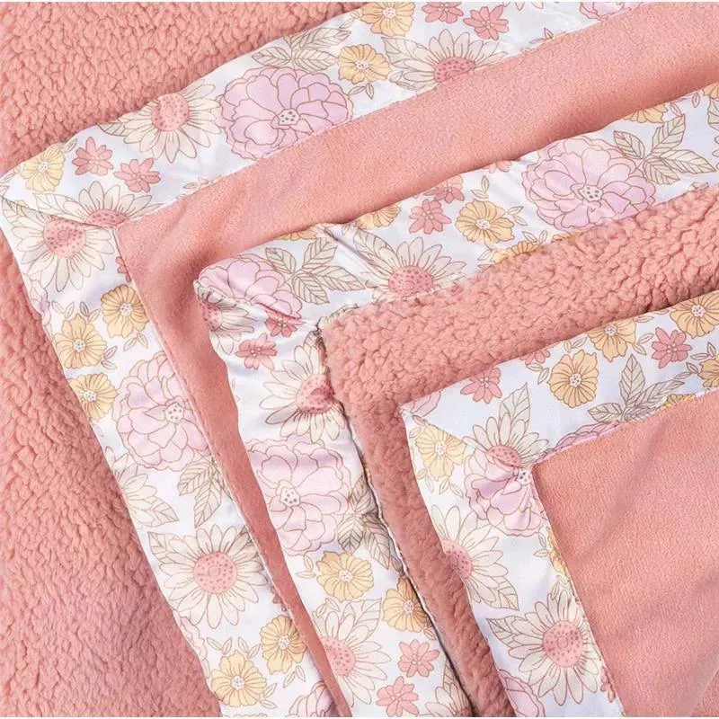 Gerber Bedding - 1Pk 2Ply Plush Blanket, Girl Retro Floral - Image 5