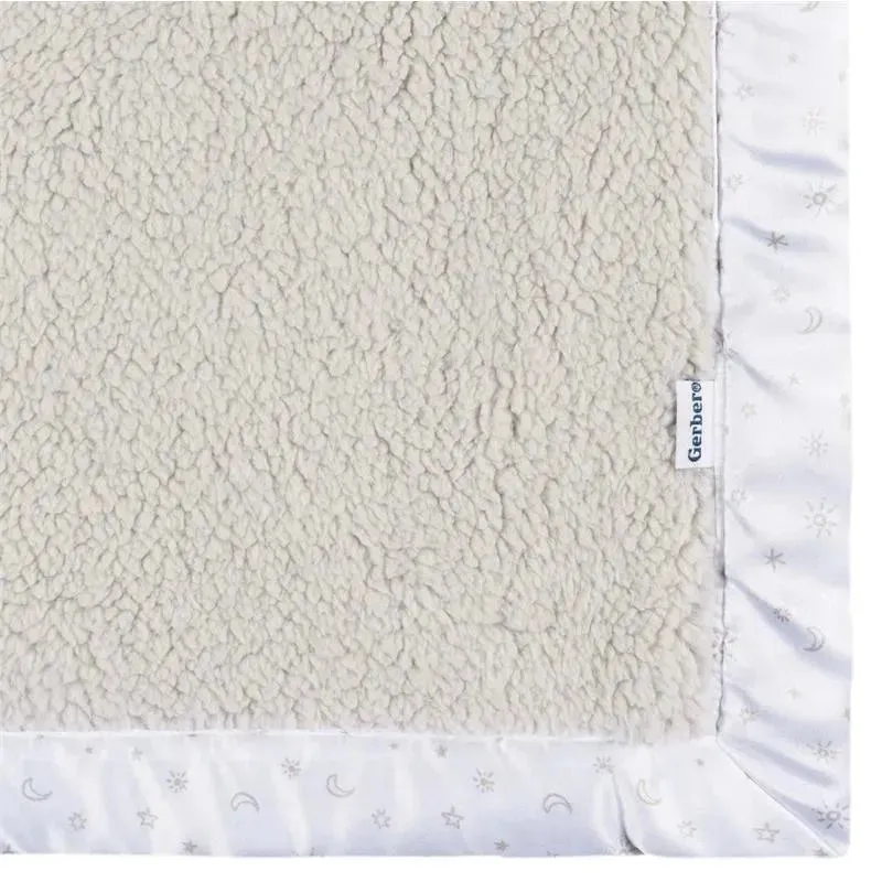 Gerber Bedding - 1Pk 2Ply Plush Blanket, Neutral Celestial - Image 3