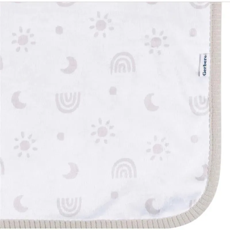 Gerber Bedding - 1Pk 2Ply Plush Blanket, Neutral Rainbow - Image 3