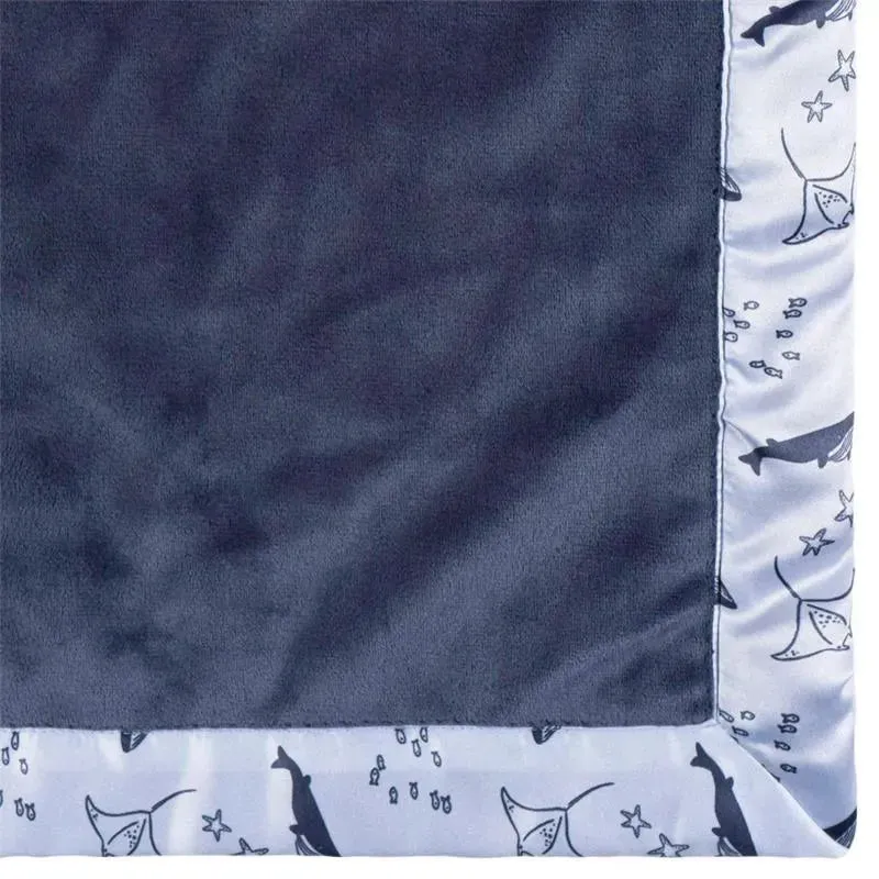 Gerber Bedding - 1Pk 2Ply Plush Blanket, Whale - Image 4