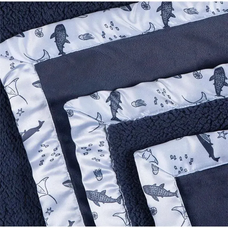 Gerber Bedding - 1Pk 2Ply Plush Blanket, Whale - Image 5