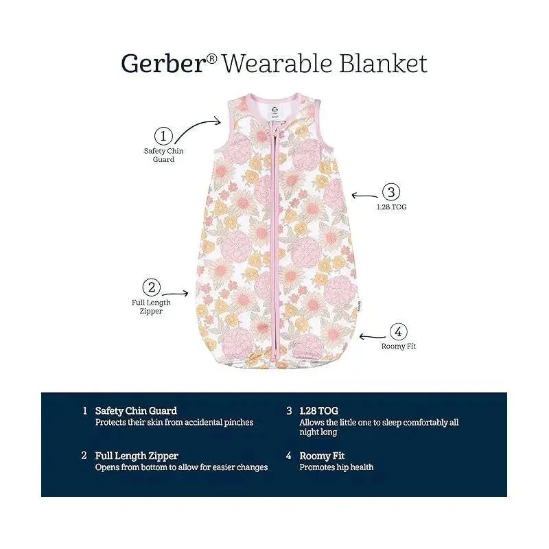 Gerber Bedding - 1Pk Sleep Sack, Retro Floral - Image 3