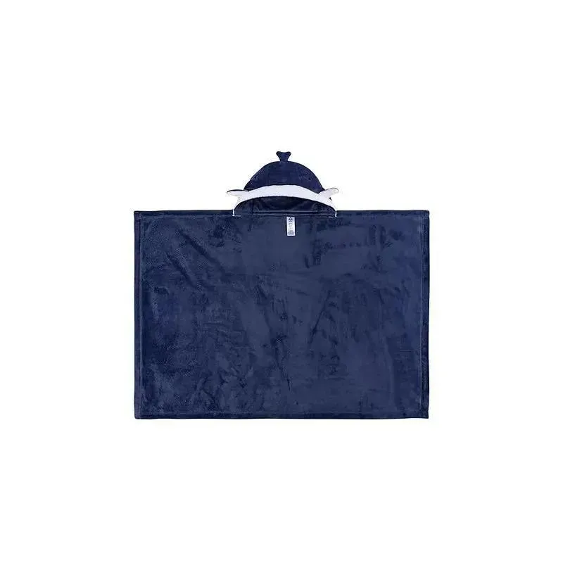 Gerber Bedding - 2Pc Security Blanket & Hooded Blanket Set, Whale - Image 4