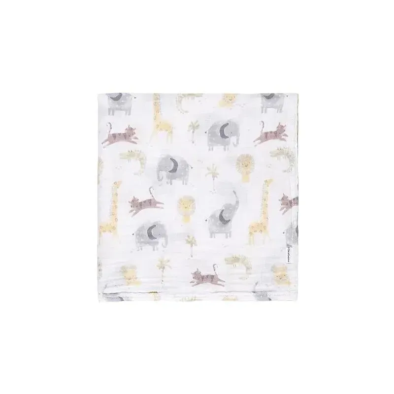 Gerber Bedding - 2Pk Muslin Blanket, Neutral Animals + Geos - Image 3