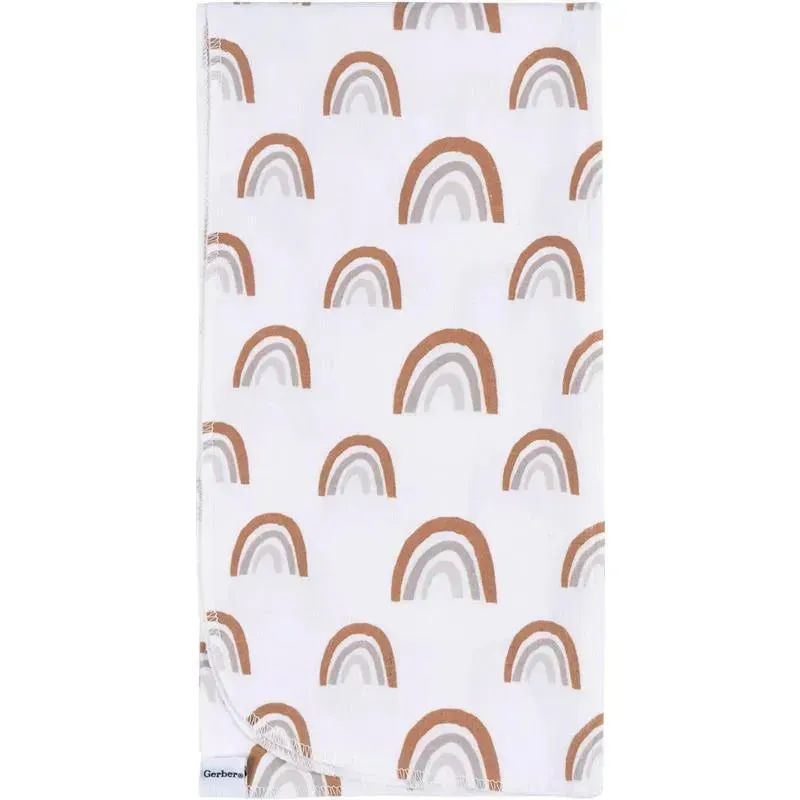 Gerber Bedding - 4Pk Flannel Blanke, Boho Rainbow - Image 3
