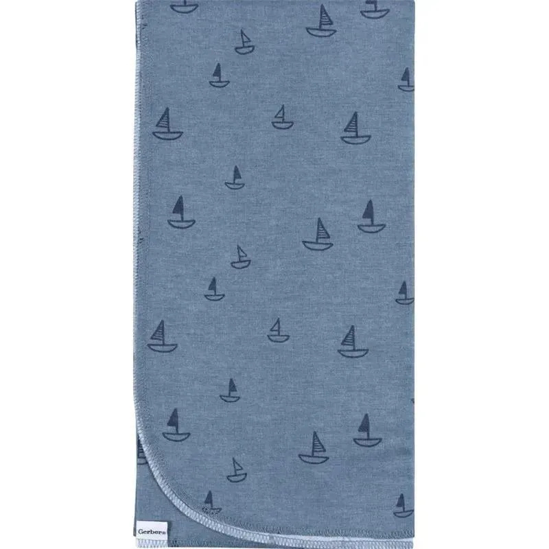 Gerber Bedding - 4Pk Flannel Blanket, Whale - Image 6