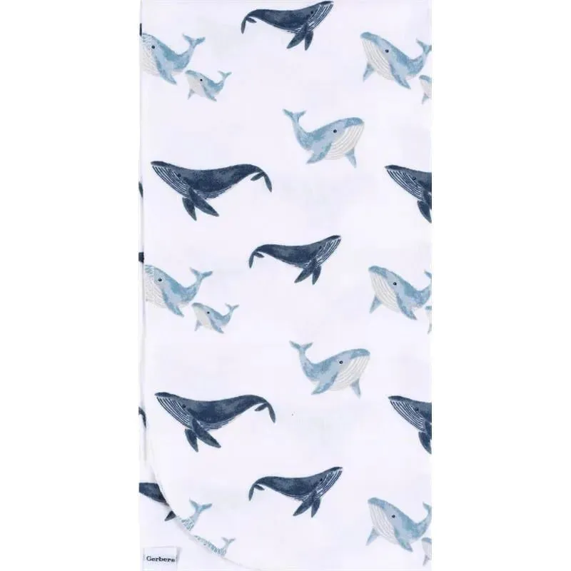 Gerber Bedding - 4Pk Flannel Blanket, Whale - Image 7
