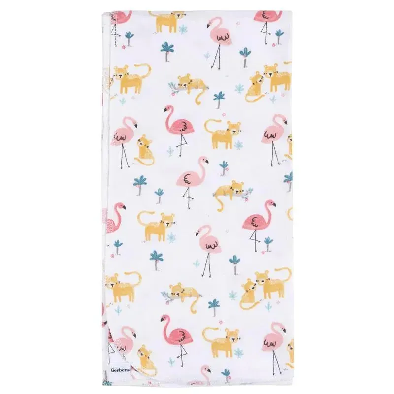 Gerber Bedding - 4Pk Flannels, Flamingo - Image 2