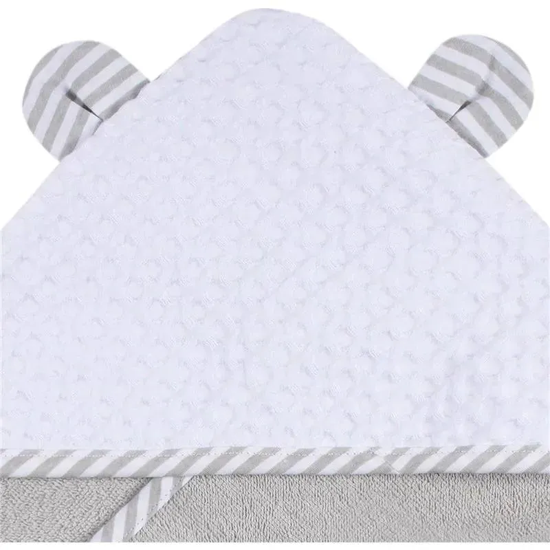 Gerber - Hooded Towel And Washcloth Mitt Set, Boy Bear - Image 3