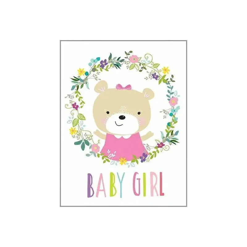 Gina B Designs - Baby Card, Baby Girl Bear