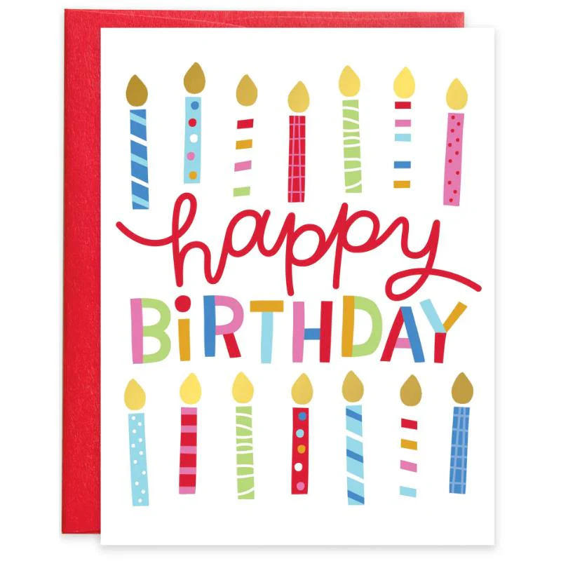 Gina B Designs - Birthday Greeting Card Bday Candles