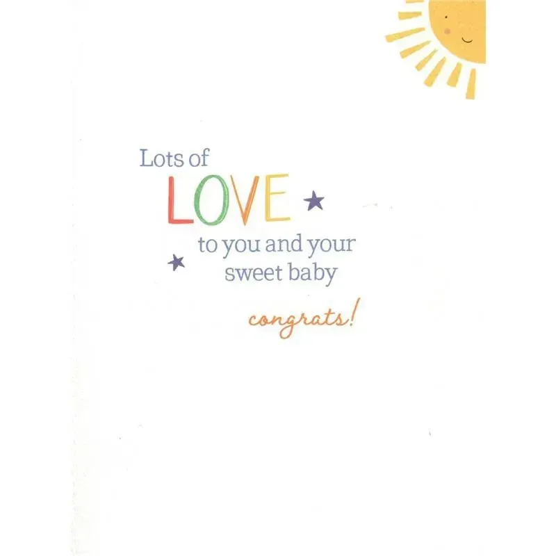 Gina B Designs - Welcome to the World Little One New Baby Greeting Card - Image 2