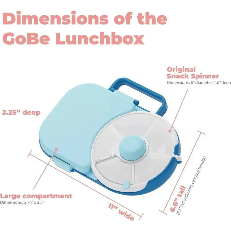GoBe - Kids Lunchbox with Detachable Snack Spinner, Blue - Image 4